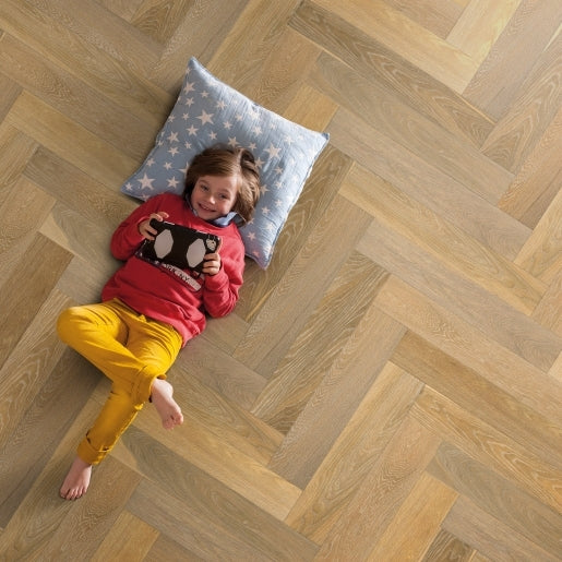 Herringbone Light Oak Smoked