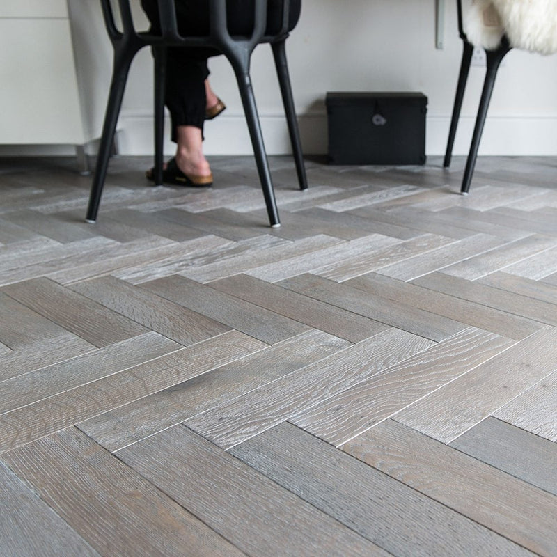 Silver Haze Herringbone